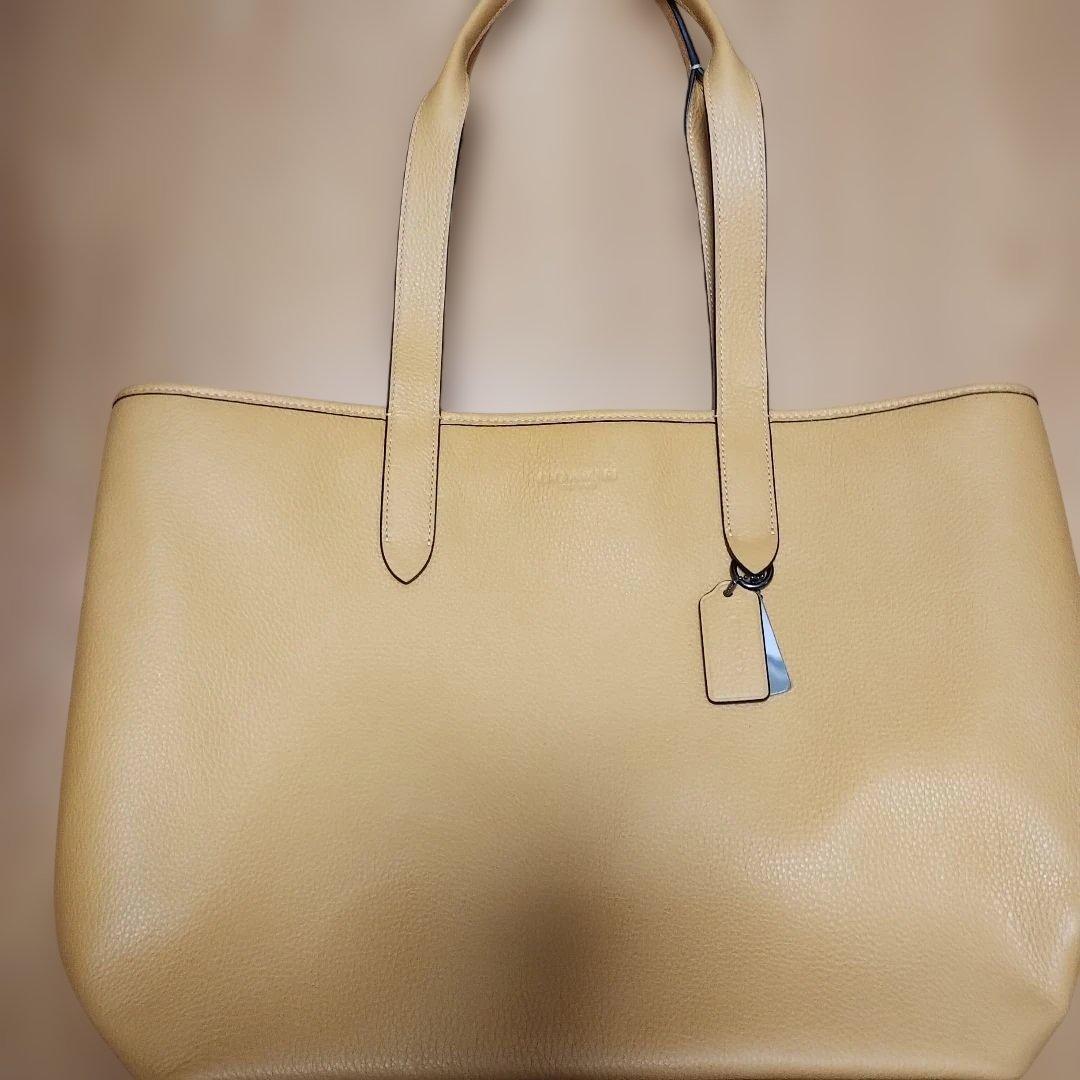 COACH イエロー レザートートバッグ