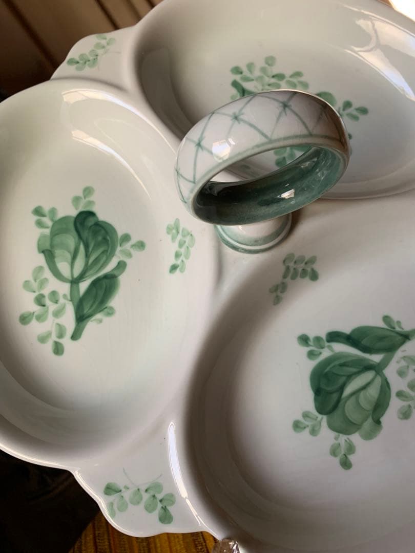 ロイヤルコペンハーゲン　激レアCANDY DISHアルメニア緑のトランクエバー！