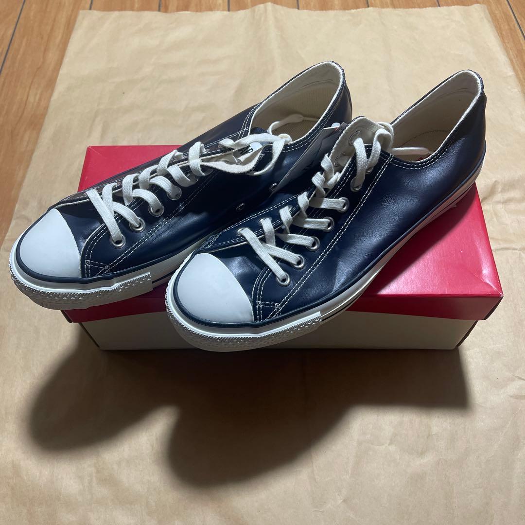 未使用品　コンバース AS J OXネイビー レザー ローカット スニーカー