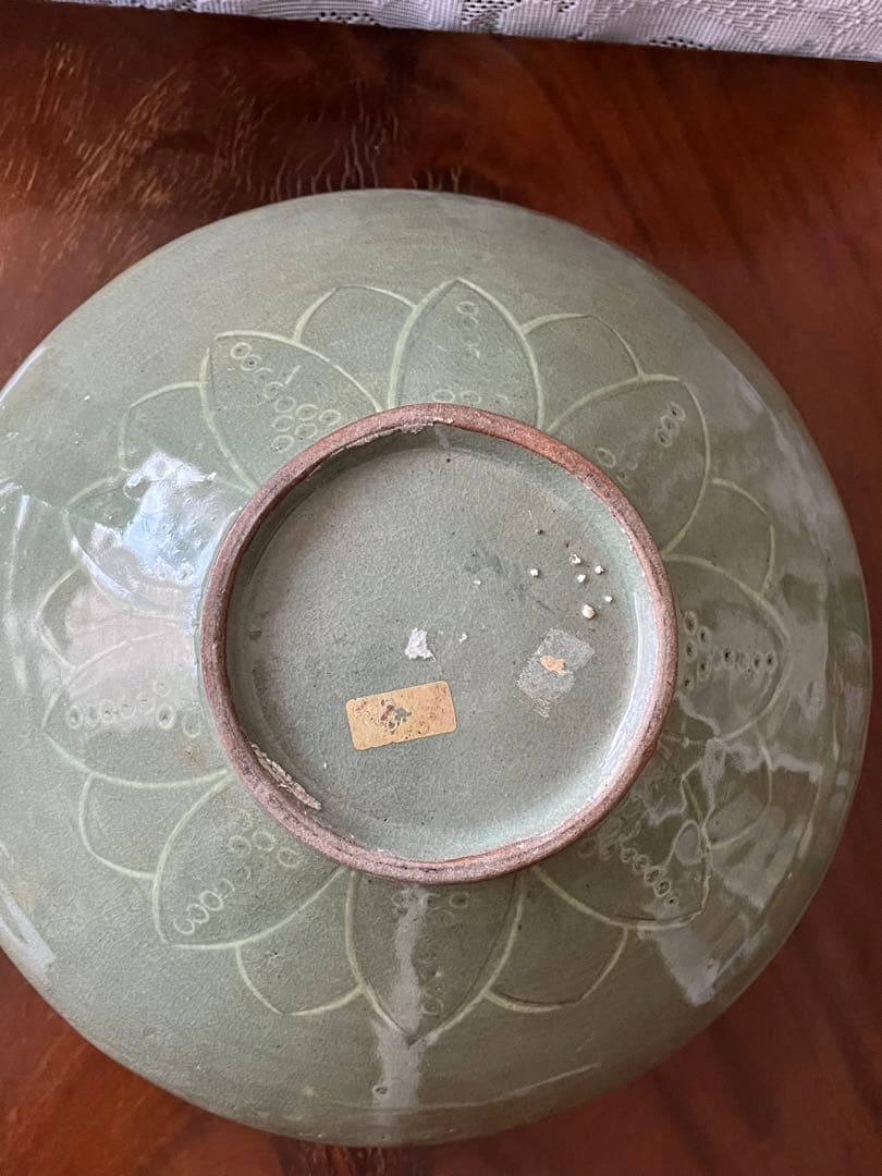 高麗青磁　象嵌　花入れ　花器　花びん　アンティーク　中国　骨董　鳳凰　雲