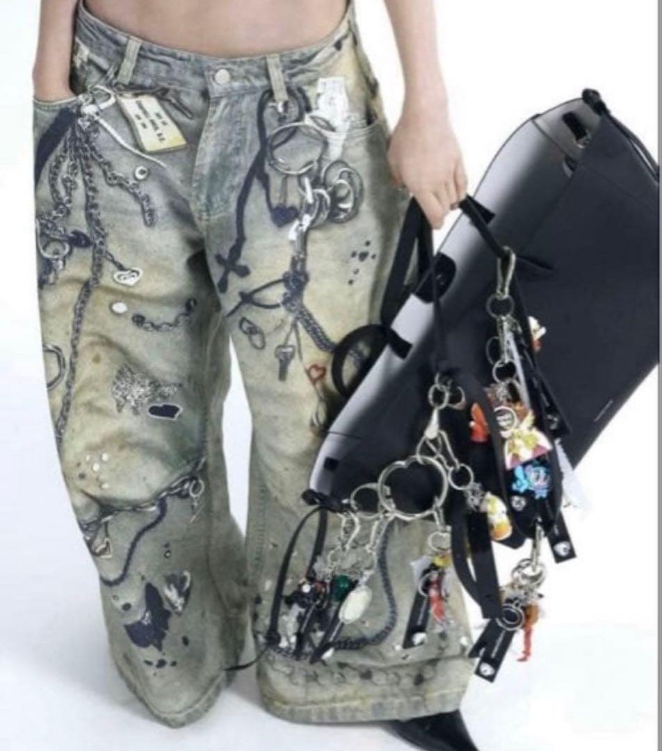 パンツ Theredthread S print denim 1