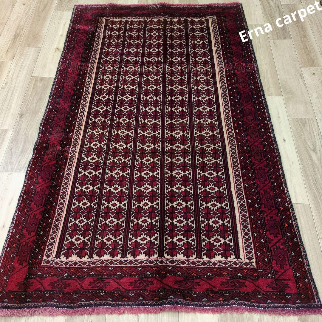 ペルシャ絨毯 バルーチ 手織り 185x110ｃｍ ウール balouch