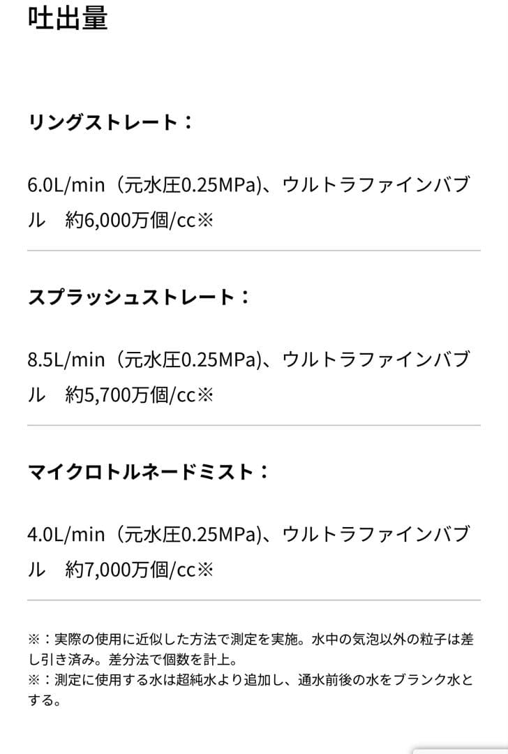 Mirable zero ウルトラファインミスト シャワーヘッド証明カード付き