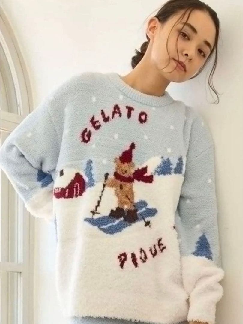 【新品未使用】ジェラートピケ♡シーズープルオーバー &スキーベアプルオーバー2点