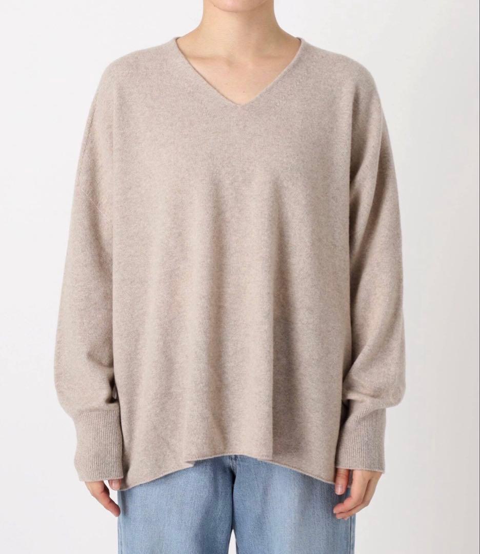 イエナ　Fineニュージーウール ニュアンス V セーター　ニット　Vネック