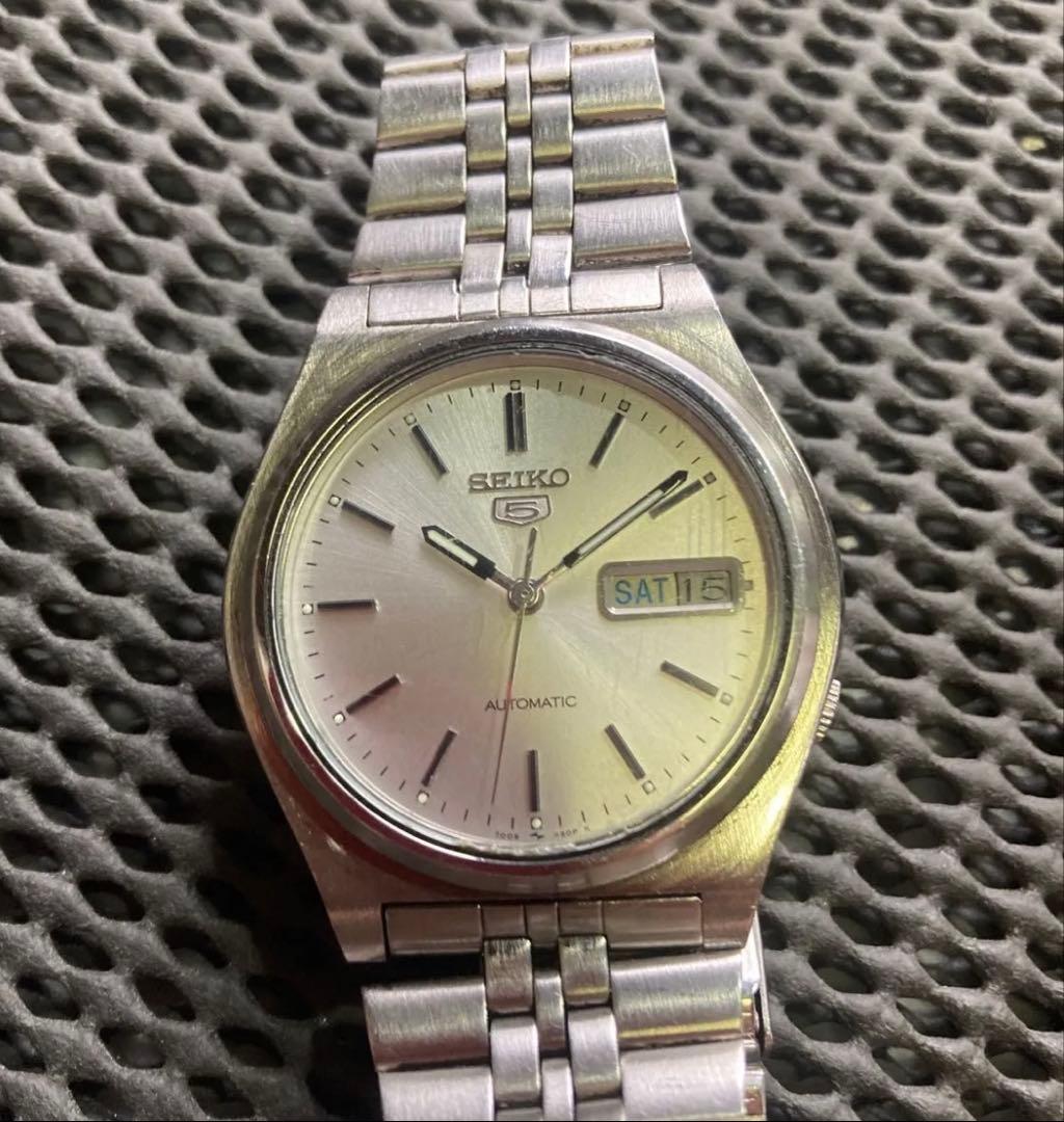 セイコー 自動巻き 腕時計 シルバー稼働品最終値下げ早い者勝ちです