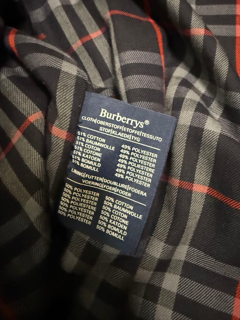 バーバリーズ　トレンチコート　Burberrys チェック裏地 ネイビー　英国製