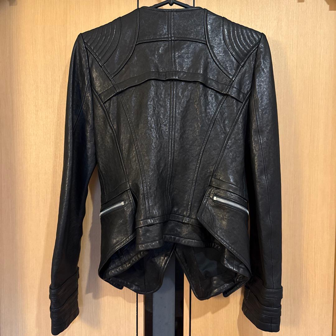 【美品】イタリアンラムレザー 本革ジャケット レディース S【SM/コスプレ】