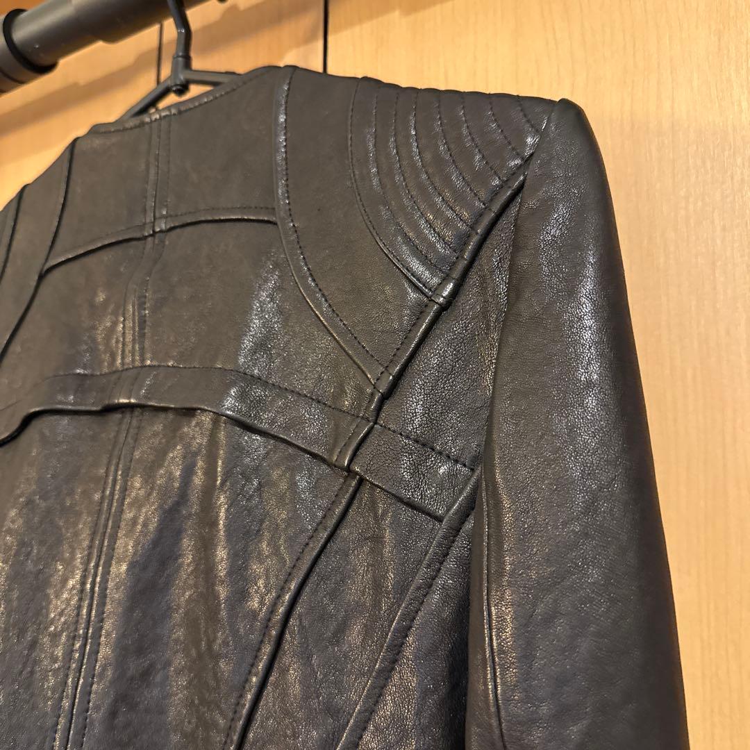 【美品】イタリアンラムレザー 本革ジャケット レディース S【SM/コスプレ】