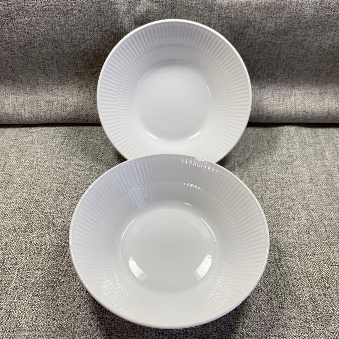 ホワイトフルーテッド　マグカップ　ボウル　ホワイトシグネチャー　プレート　ペア