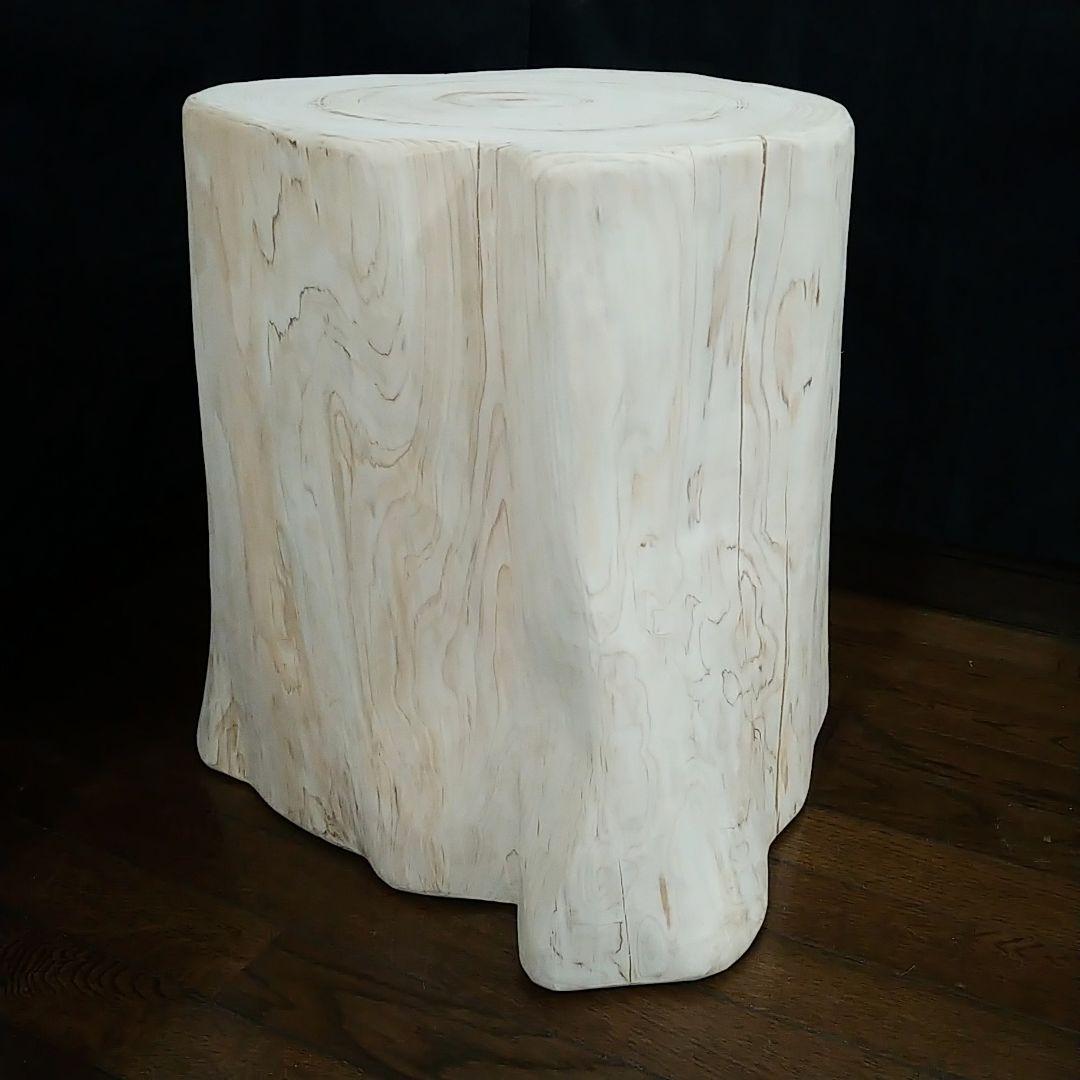 丸太スツール　丸太サイドテーブル　ヒノキ