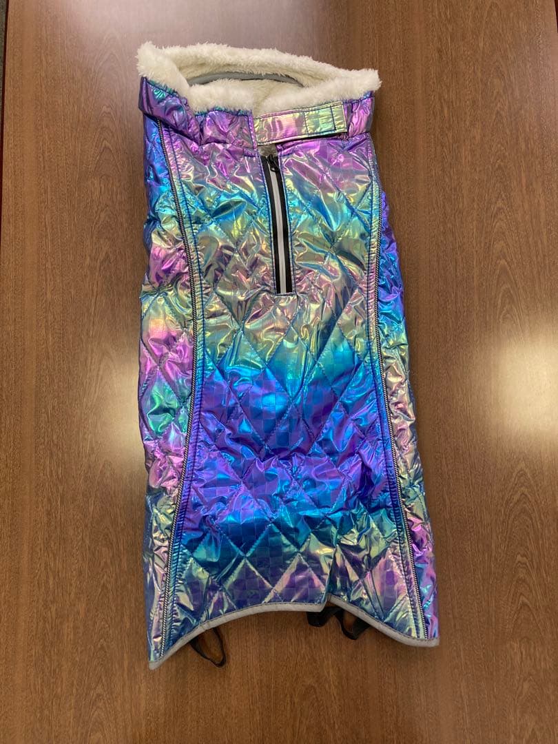 【Ｌサイズ】アウター コート 冬服 防寒着 いぬ わんちゃん ブルー系