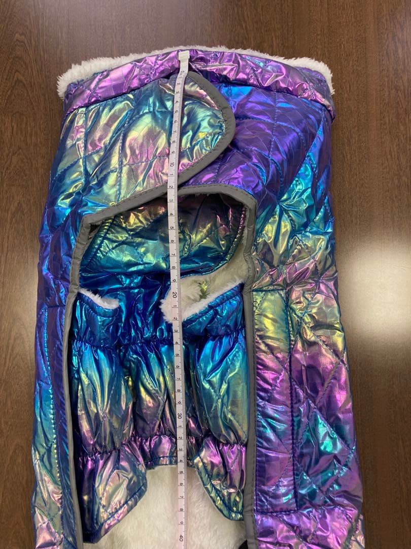 【Ｌサイズ】アウター コート 冬服 防寒着 いぬ わんちゃん ブルー系