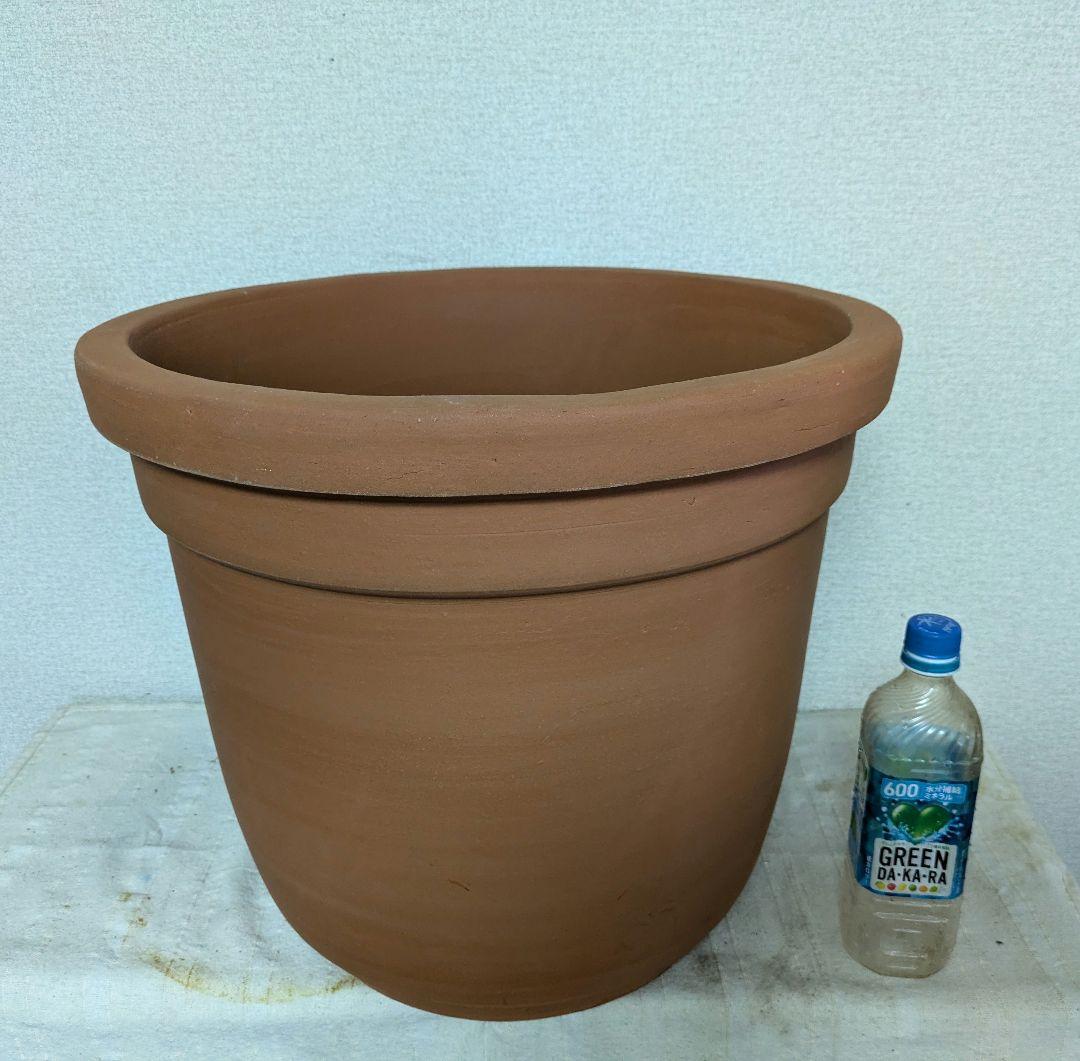 在庫限り！最安値！三河焼大型陶器鉢深型赤焼45cm