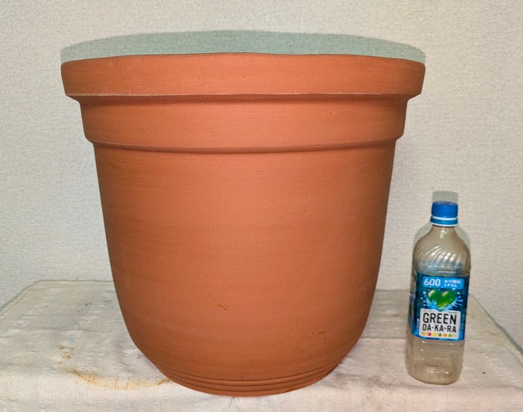 在庫限り！最安値！三河焼大型陶器鉢深型赤焼45cm