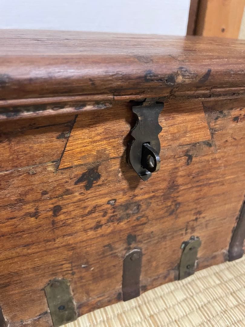 インド　ビンテージ　チークボックス　old maison