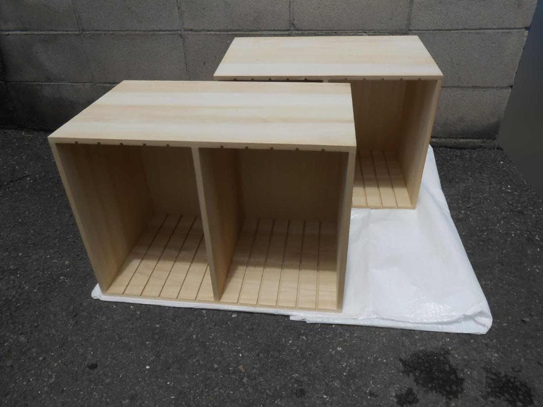 直接引取可 2個セット 湿気に強い 桐製の収納棚 近隣配送可能