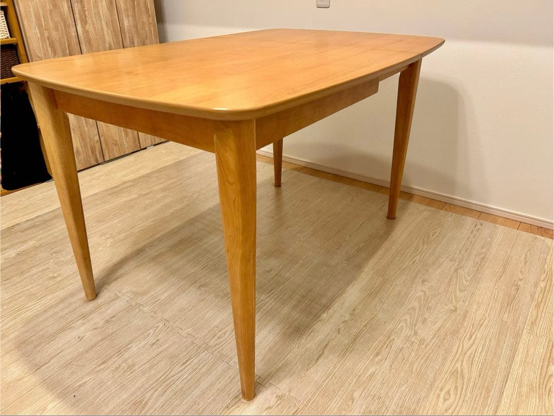 ナチュラルウッド 折りたたみダイニングテーブル