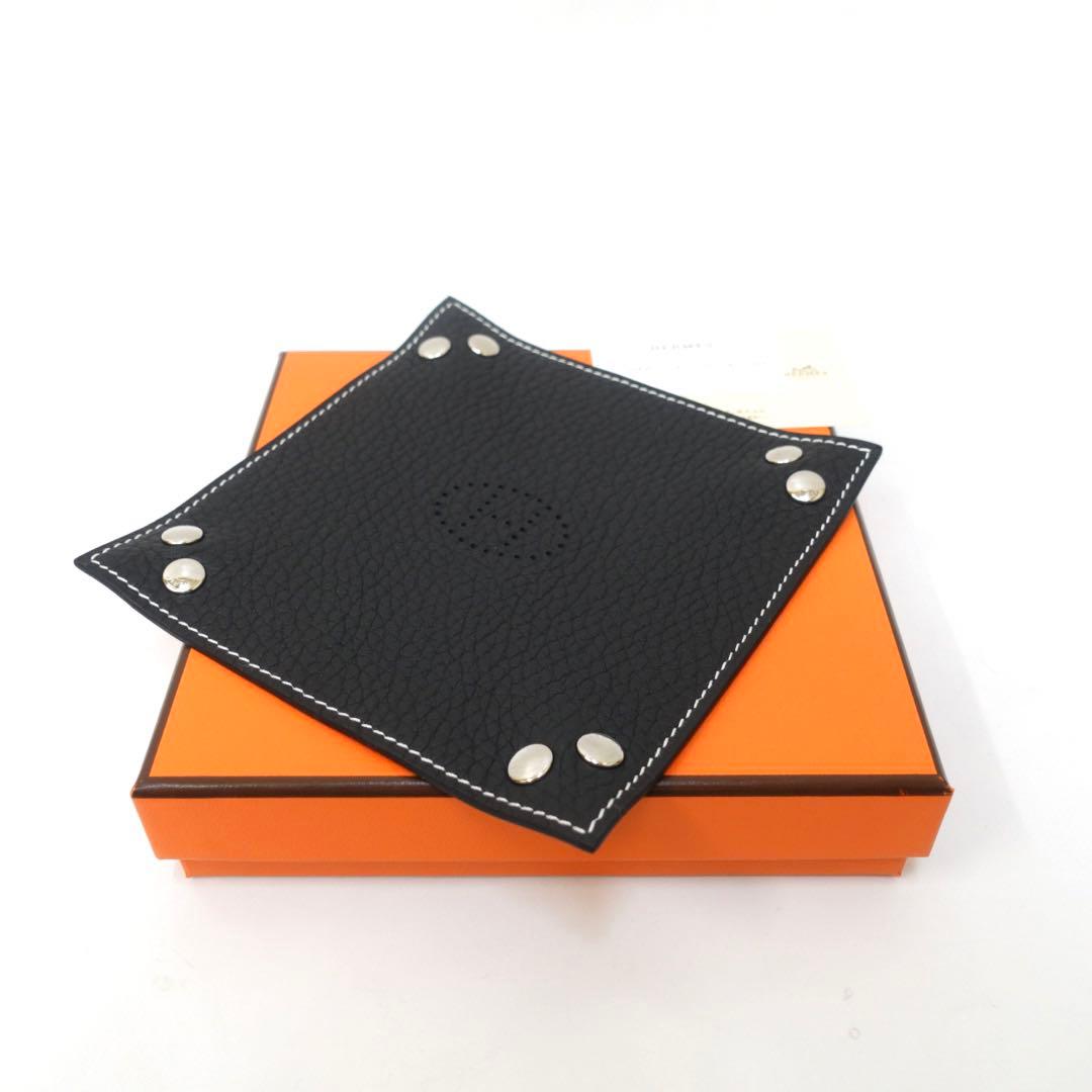 【2024年製造】エルメス　ヴィドポッシュ　W刻印　ミニ　トレイ　ブラック　小物