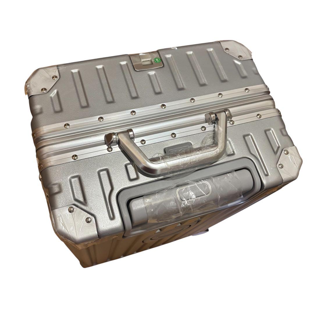 スーツケース アルミフレームタイプ キャリーケース シルバー 機内持込可 S