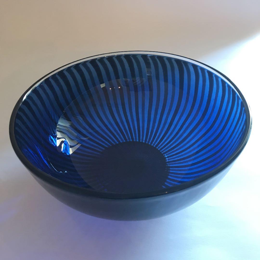 藍ガラス大鉢