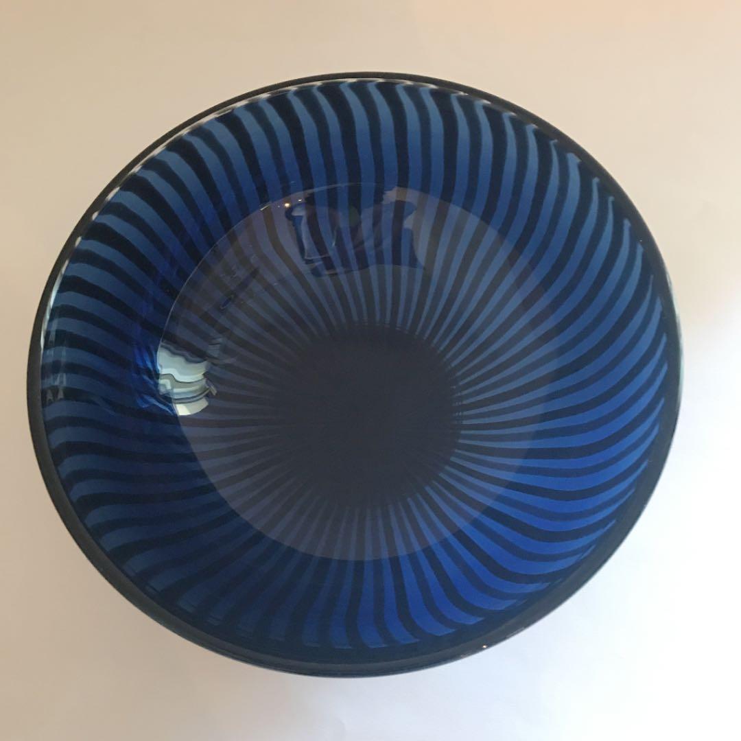 藍ガラス大鉢