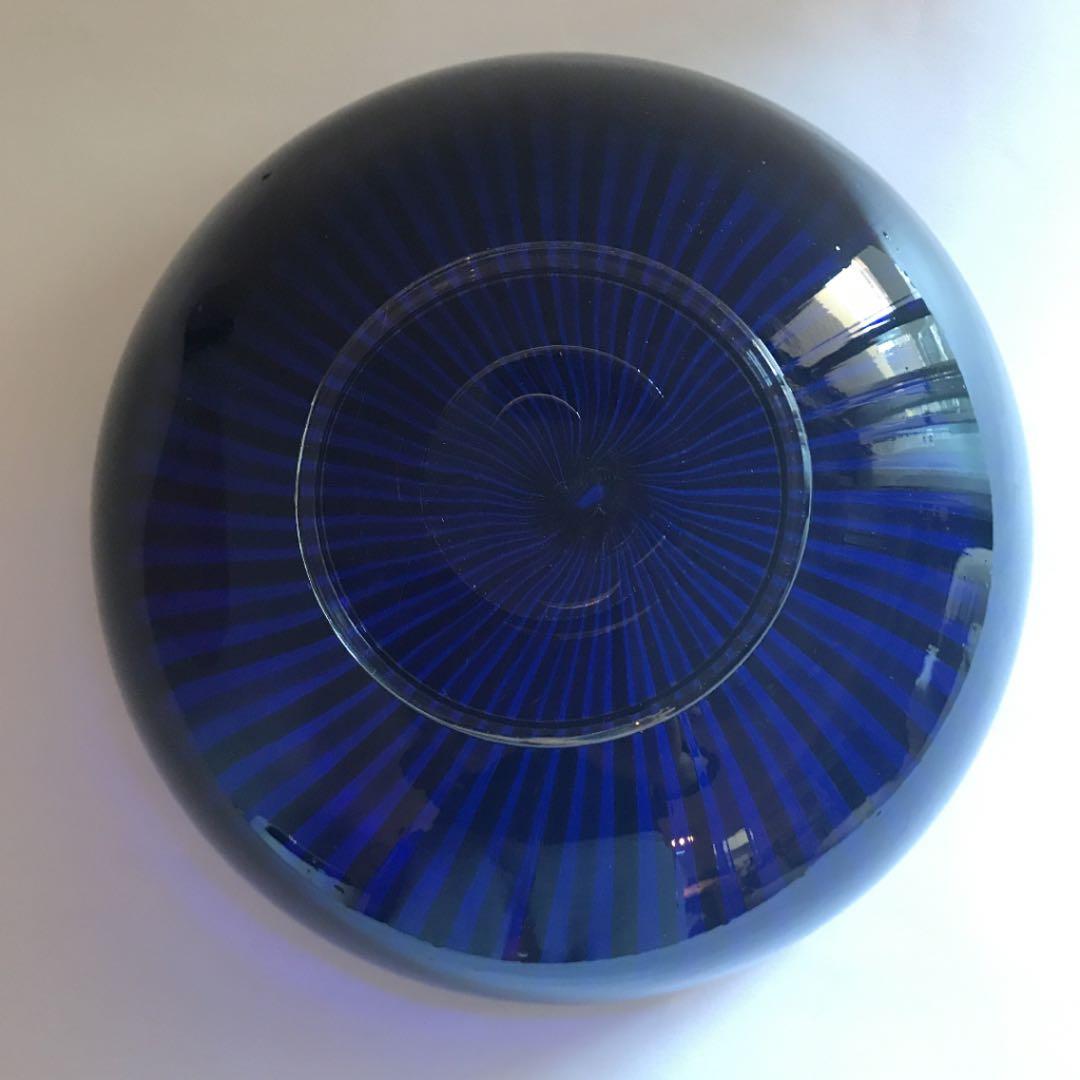 藍ガラス大鉢