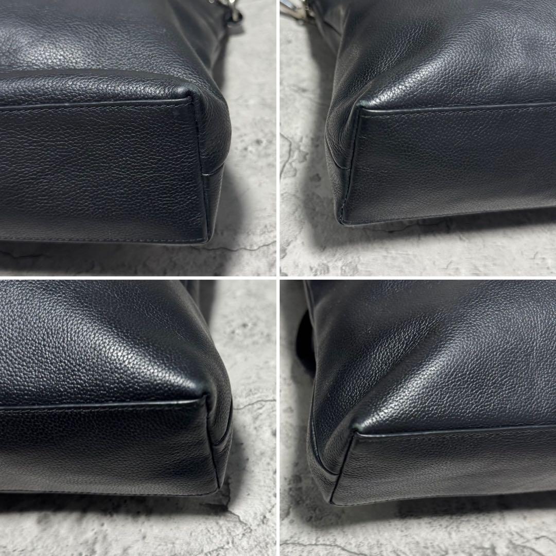 極美品✨️コーチ 2way ショルダーバッグ チャールズ 通勤 ビジネス 黒