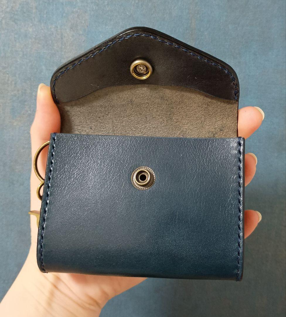 ヌメ革スマホポーチ ベルト通し 栃木レザーキーケース ハンドメイド手縫い