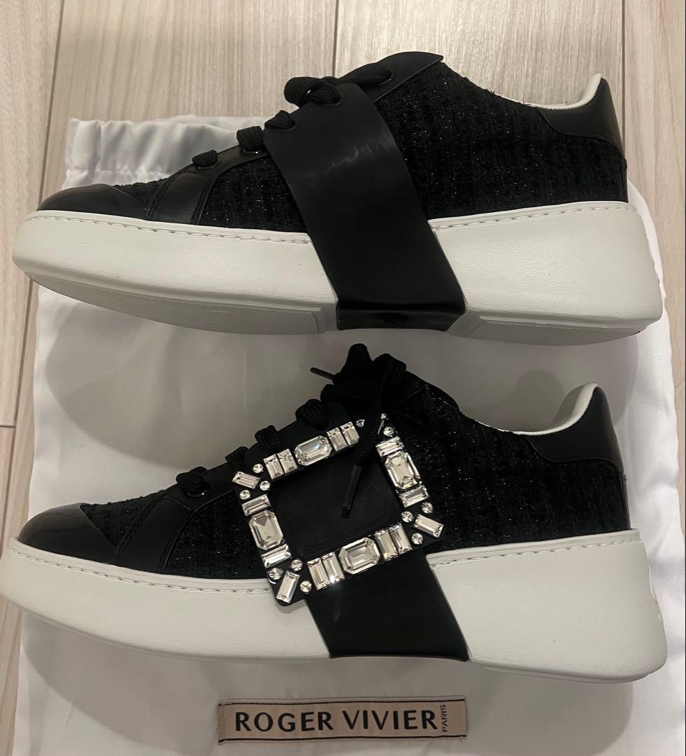 【大幅値下げ】新品未使用ROGER VIVIER ツィードラメスニーカー37