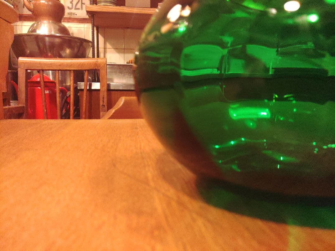 未使用　津軽びいどろ　北洋硝子　デッドストック　手吹きガラス　花瓶　ヴィンテージ