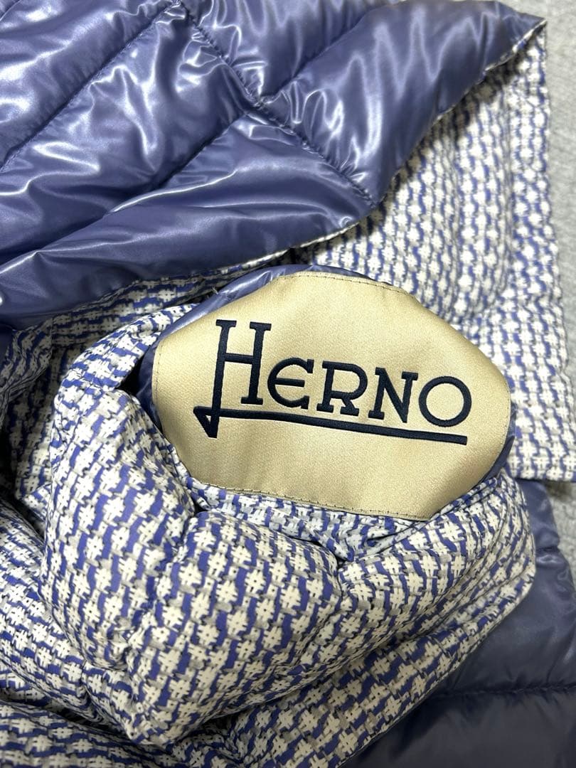 HERNO 5分丈　ショートダウンジャケット　リバーシブル