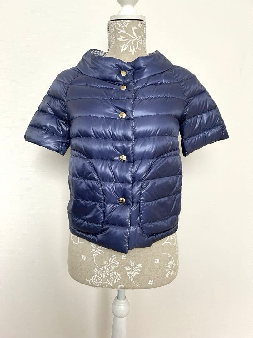 HERNO 5分丈　ショートダウンジャケット　リバーシブル