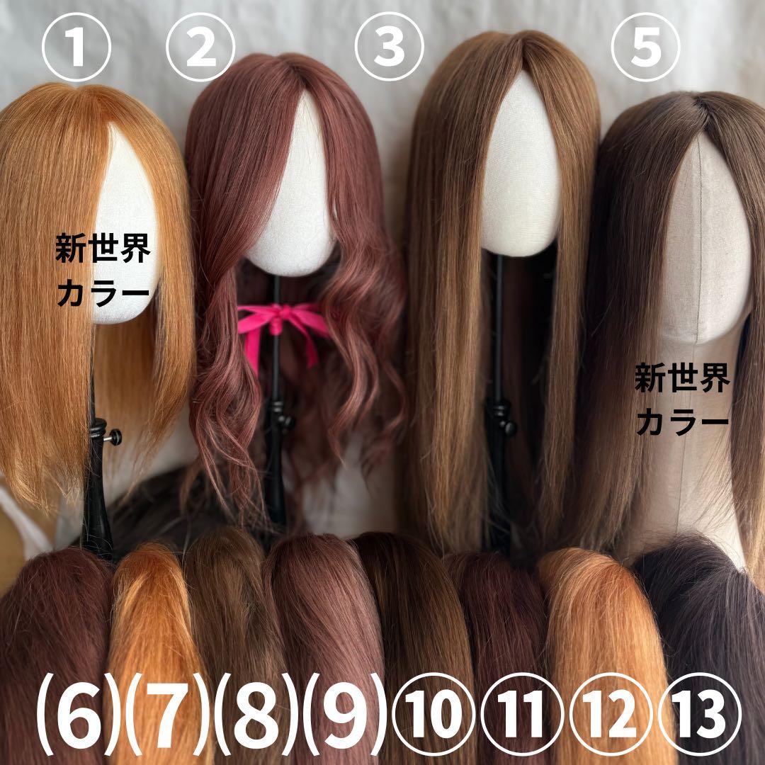 新世界　高級レミー100%　ウィッグ　ヘアピース　シルクスキン　部分ウィッグ