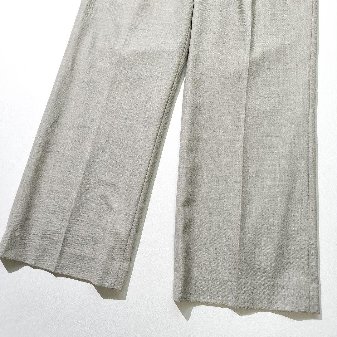 美品 グリーンレーベルリラクシング ノーカラー ジャケット ワイドパンツ 38