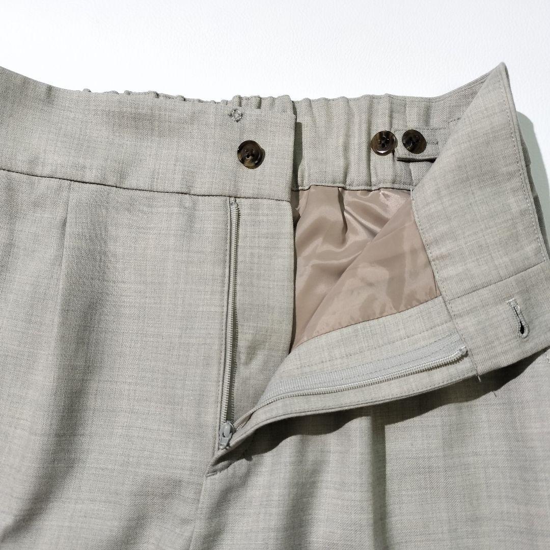 美品 グリーンレーベルリラクシング ノーカラー ジャケット ワイドパンツ 38