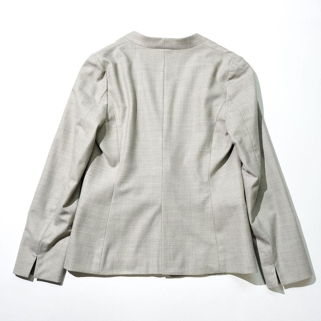 美品 グリーンレーベルリラクシング ノーカラー ジャケット ワイドパンツ 38