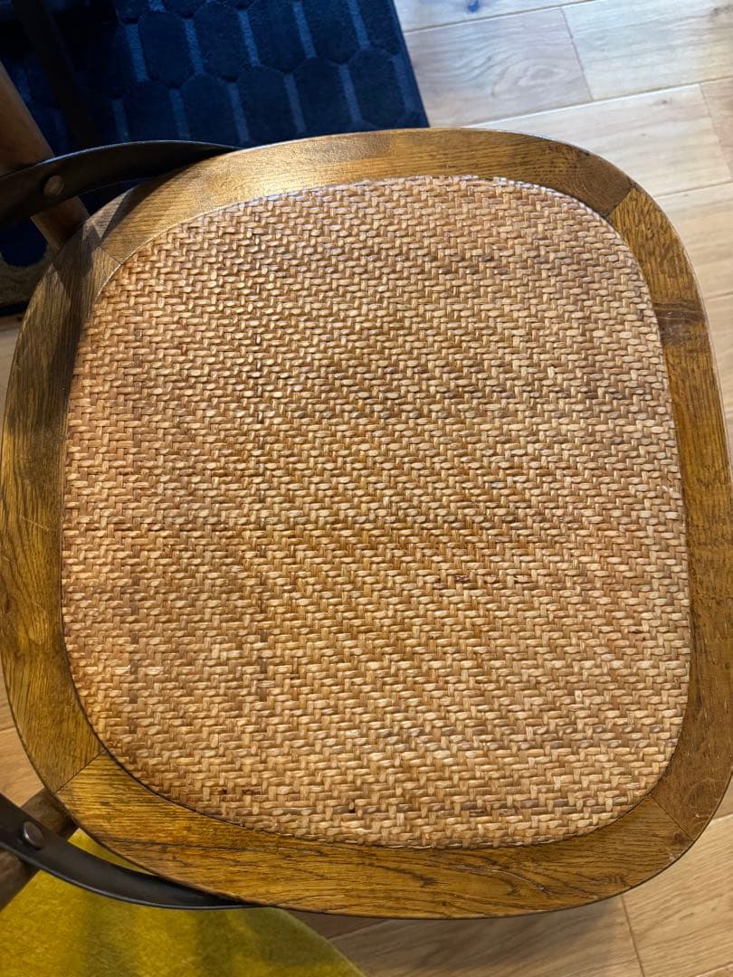 ベントウッド クロスバックチェア 木×籐 関家具 1脚