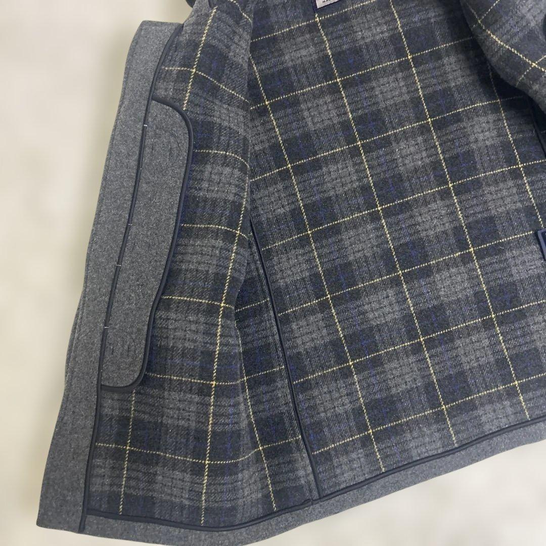 ☆未使用級☆ ロンドントラディション　ダッフルコート　グレー　裏地チェック