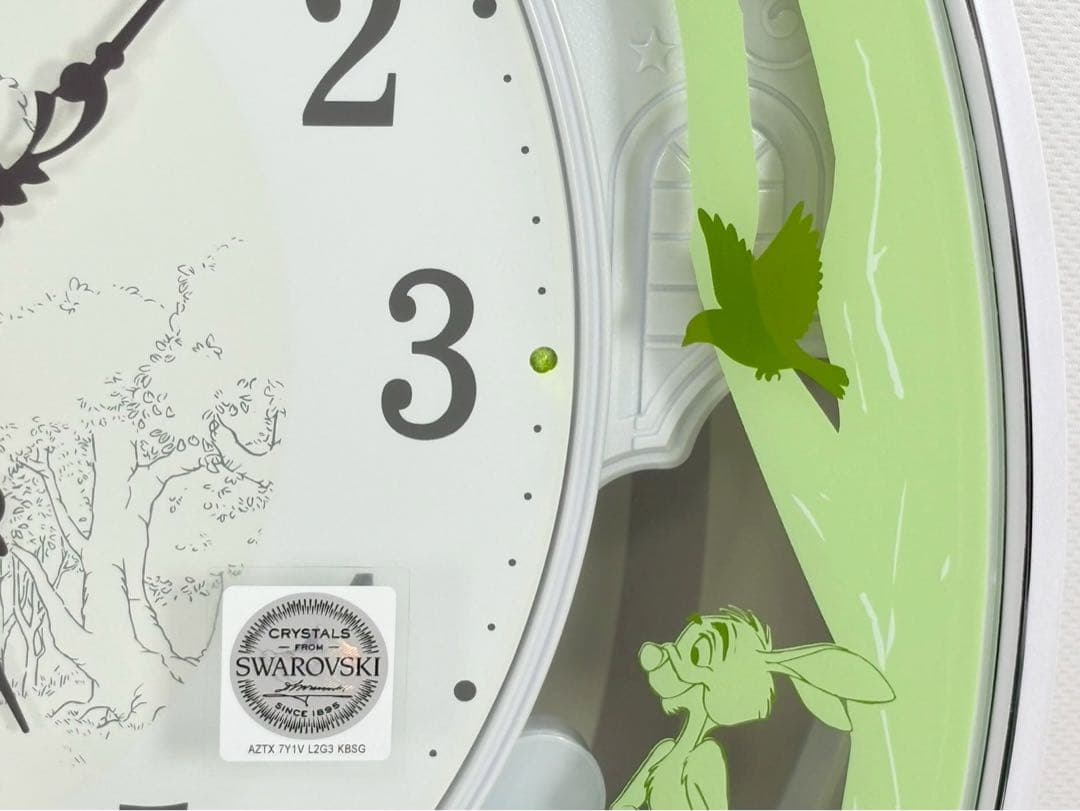 リズム 掛け時計 4MN523MC03 電波 くまのプーさん からくり時計