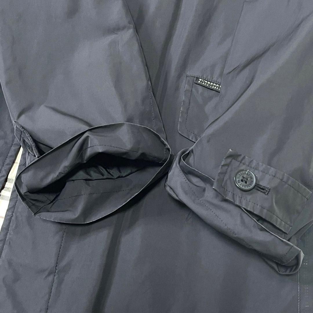 バーバリー ブラックレーベル ステンカラーコート　黒 ブラック