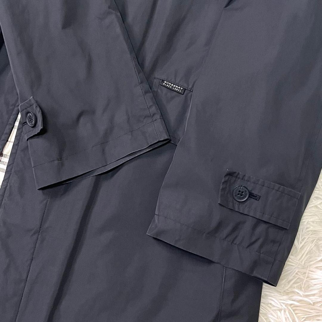 バーバリー ブラックレーベル ステンカラーコート　黒 ブラック