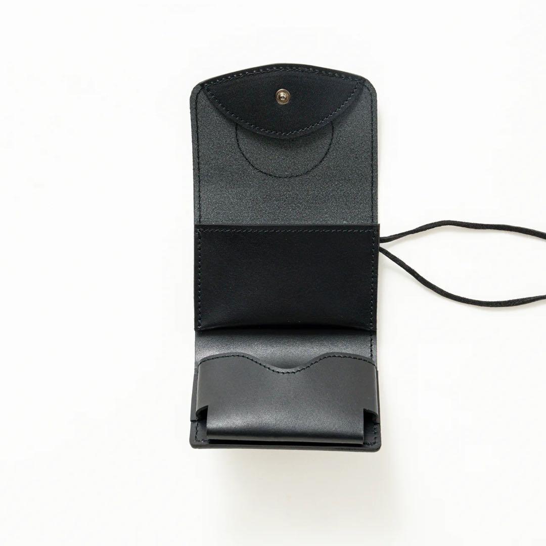 RATS ブラックレザーミニウォレット 男女兼用