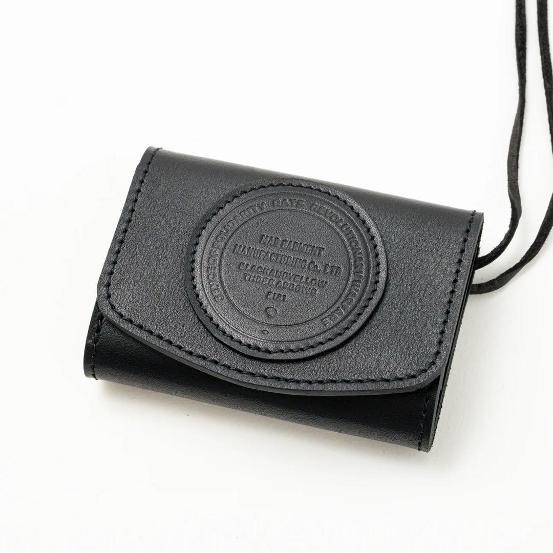 RATS ブラックレザーミニウォレット 男女兼用