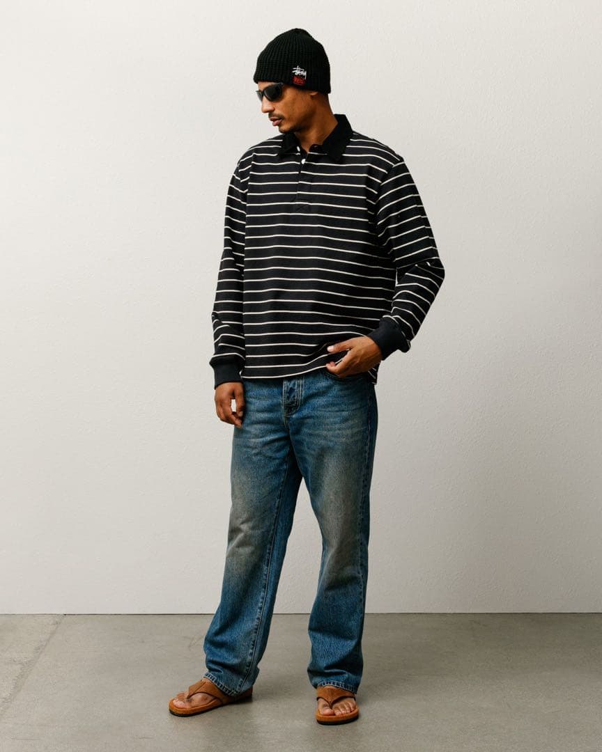 ウェア Stussy STRIPED RUGBY SHIRT