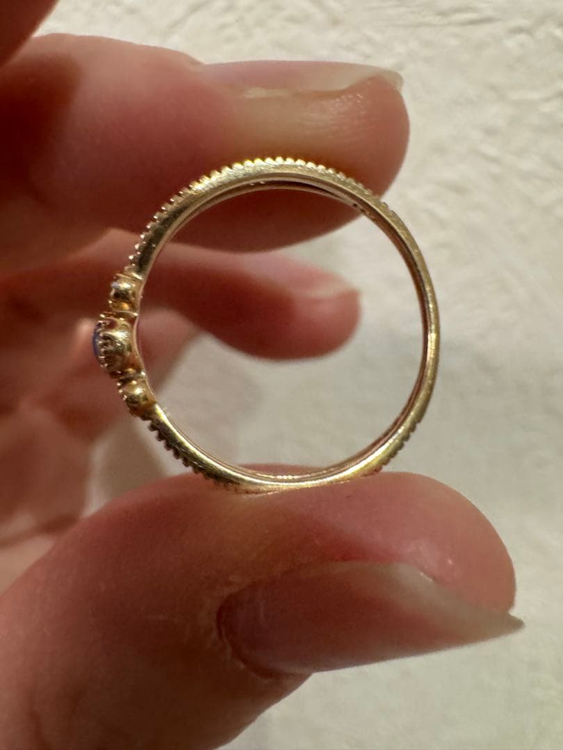 エテ　ete K10 ダイヤオパールリング　13号