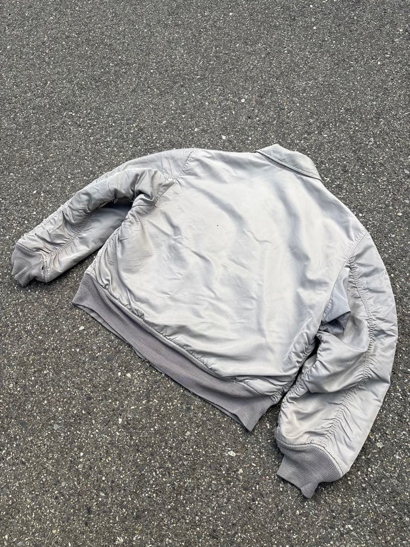 ち*ゆ様 90s ALPHA MA-1 CWU-45Pフライトジャケット シルバ