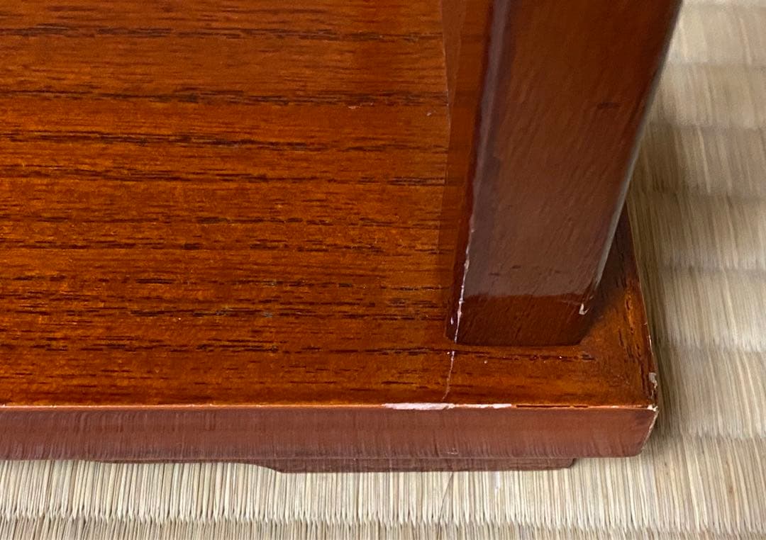 茶道具　棚　仙翁棚　渡辺可映作　木箱入り　黄袋付