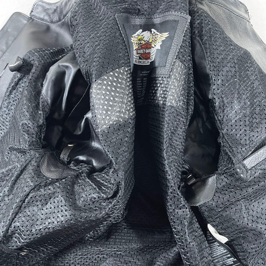 ✨美品 ハーレーダビットソン 希少モデル ライダースジャケット メッシュ 刺繍