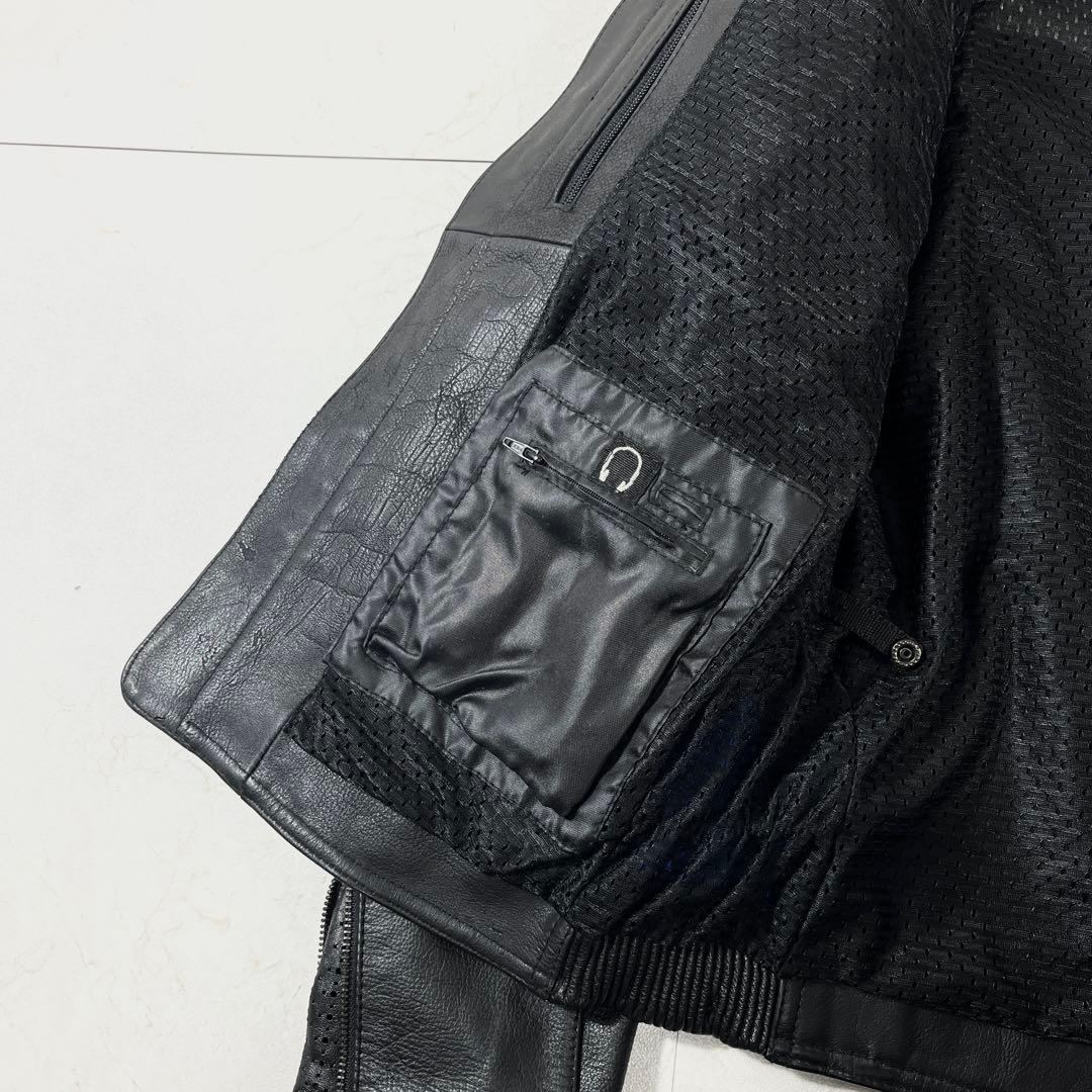 ✨美品 ハーレーダビットソン 希少モデル ライダースジャケット メッシュ 刺繍